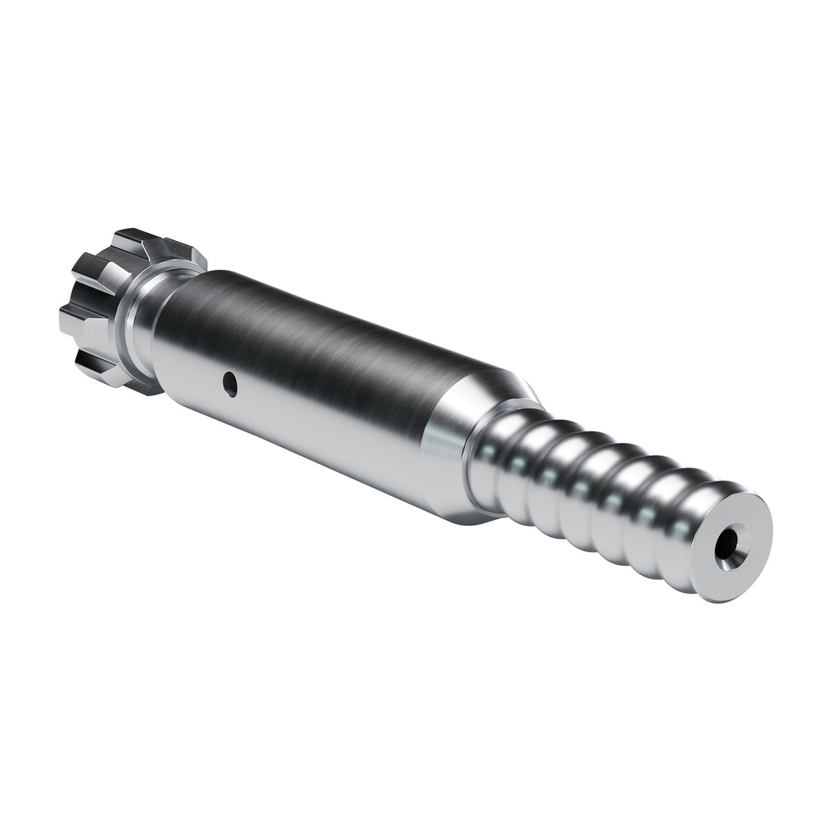Brunner & Lay striking bar P20X for Montabert drifters, 8 splines, external flush, male R32, 287 mm (render)