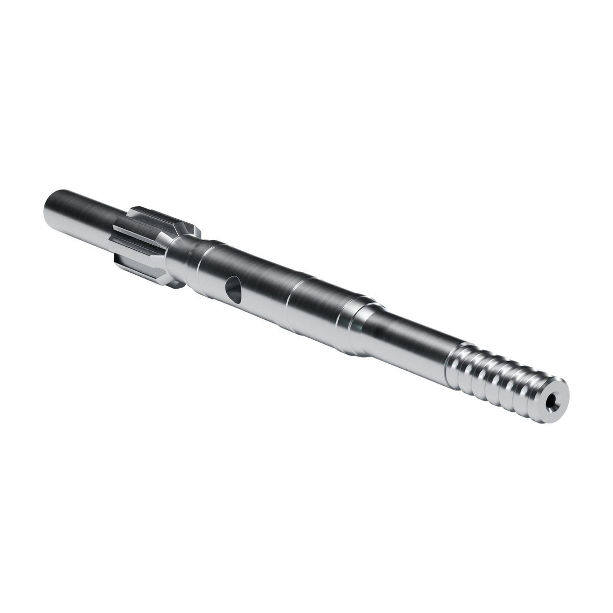 Brunner & Lay striking bar P68X for Furukawa drifters, 8 splines, external flush, male T38, 710 mm (render)