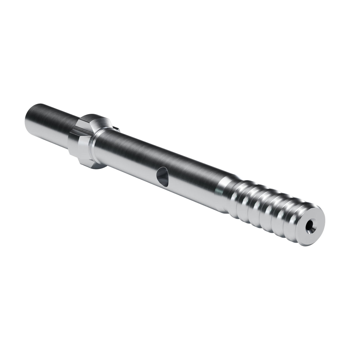 Brunner & Lay striking bar P88X for Sandvik / Tamrock drifters, 4 lugs, external flush, male T38, 450 mm (render)