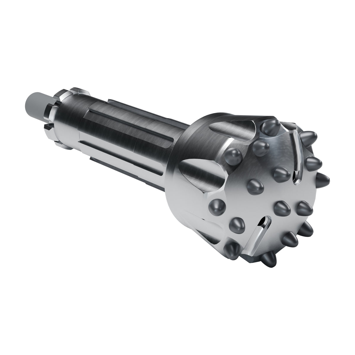 Rockmore 340A DTH bit, hedgehog convex face (render)