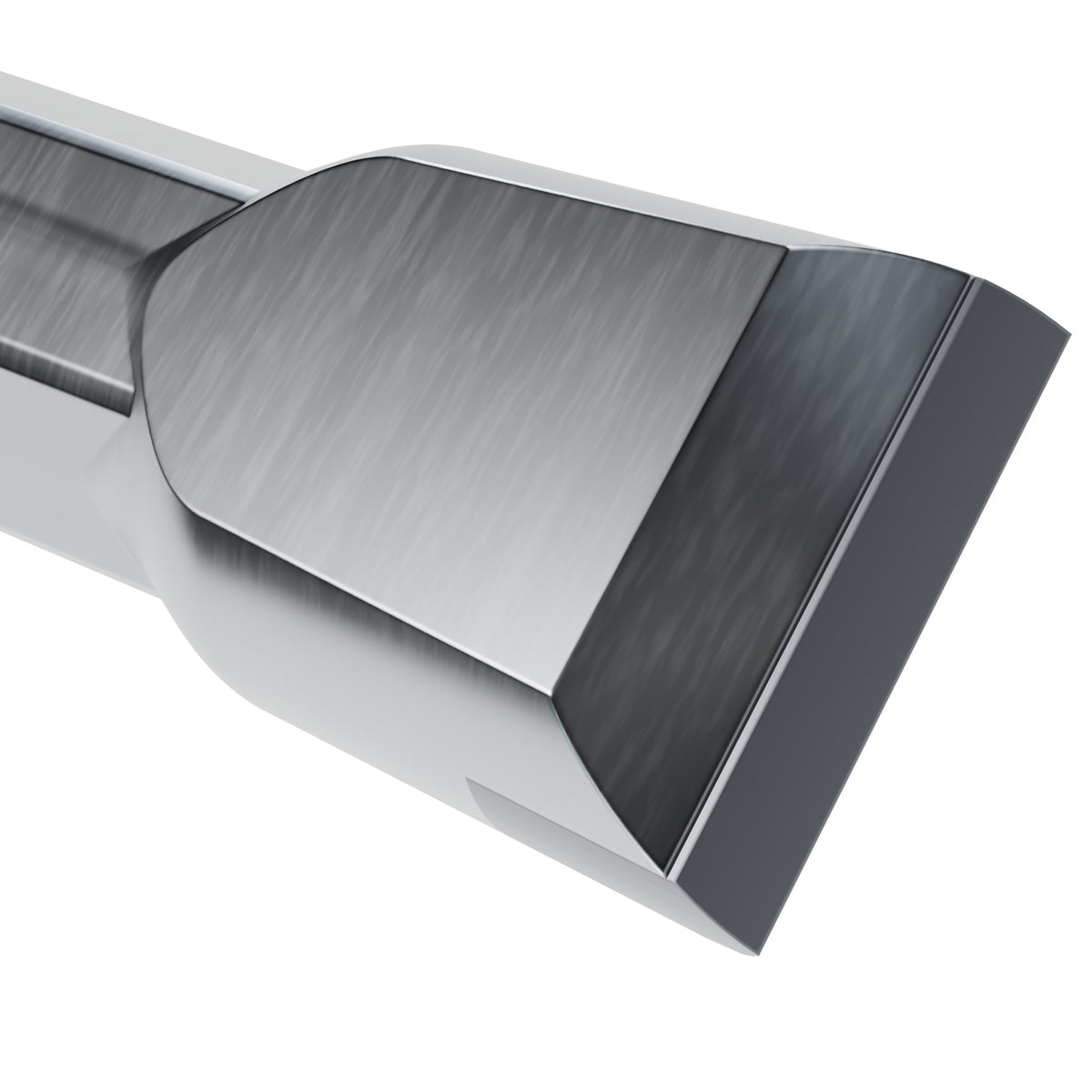 Rockmore integral drill steel, 34 mm chisel head on 7/8 in hex (render)