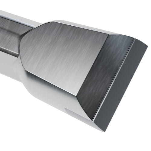 Brunner & Lay integral drill steel, 34 mm chisel head on 7/8 in hex (render)