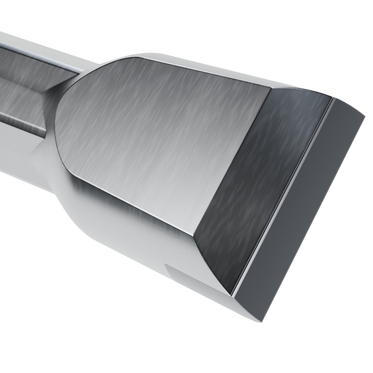 Brunner & Lay integral drill steel, 37 mm chisel head on 7/8 in hex (render)