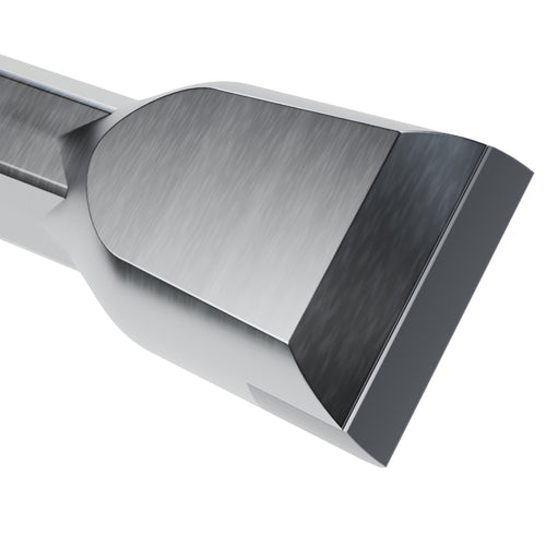 Brunner & Lay integral drill steel, 40 mm chisel head on 7/8 in hex (render)