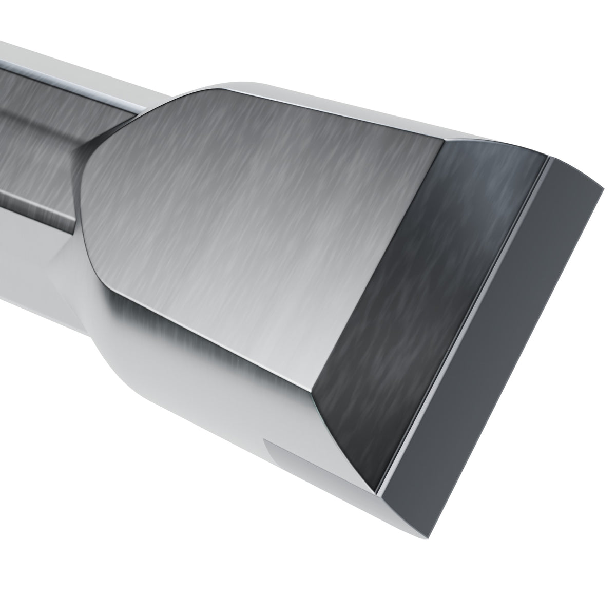 Brunner & Lay integral drill steel, 39 mm chisel head on 1 in hex (render)
