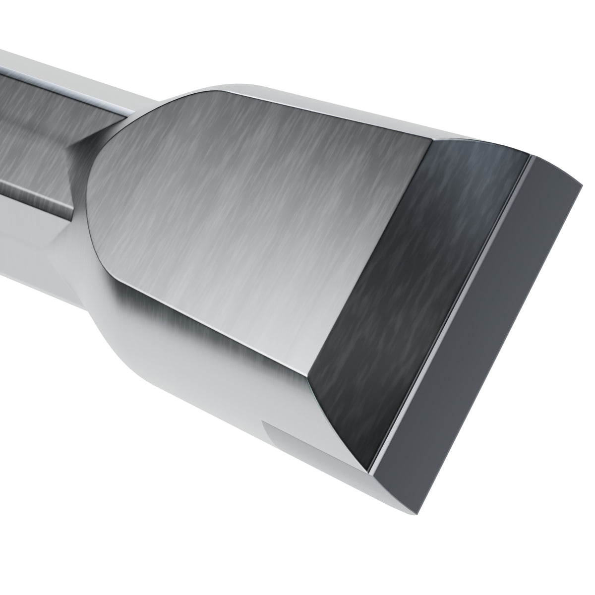 Brunner & Lay integral drill steel, 42 mm chisel head on 1 in hex (render)