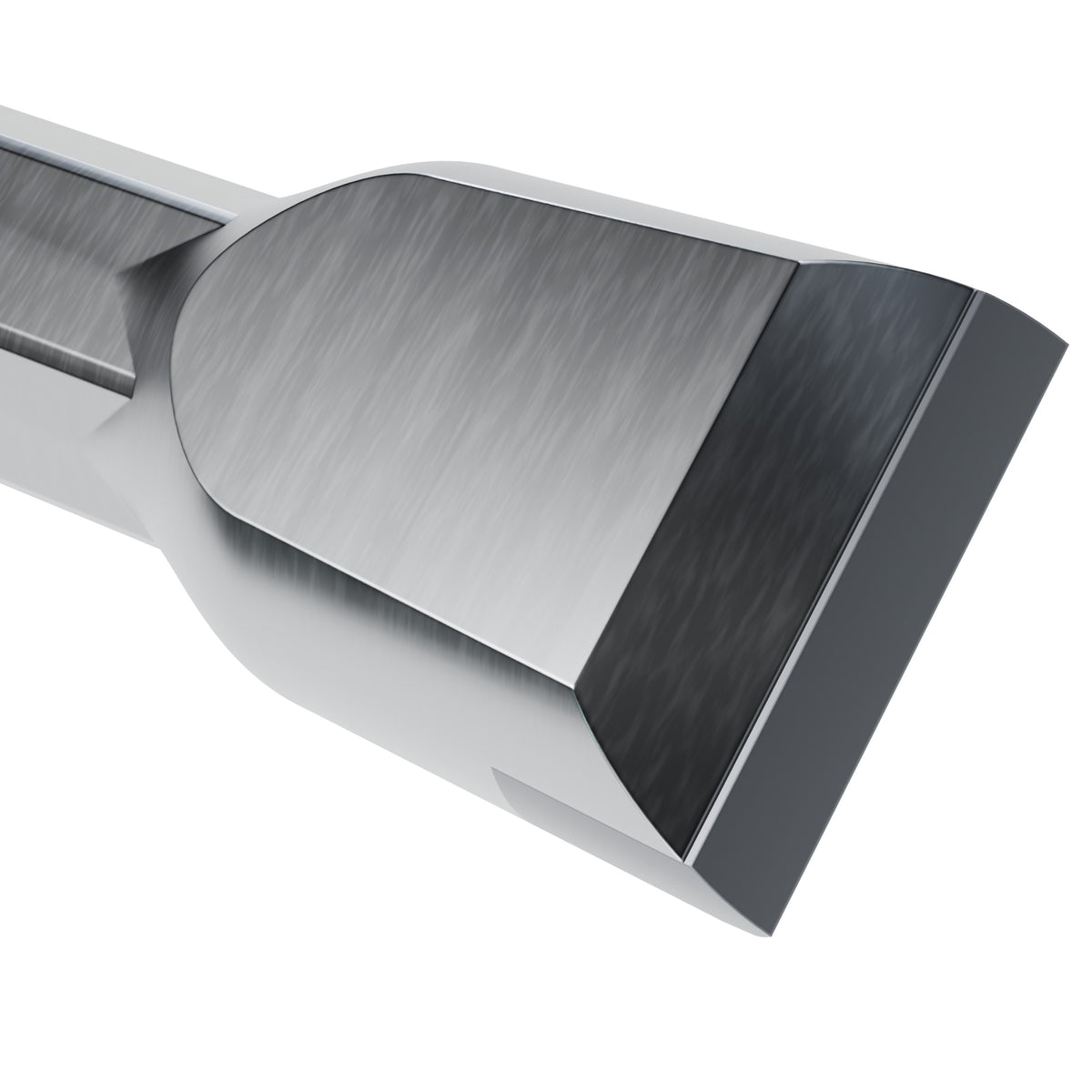 Brunner & Lay integral drill steel, 45 mm chisel head on 1 in hex (render)