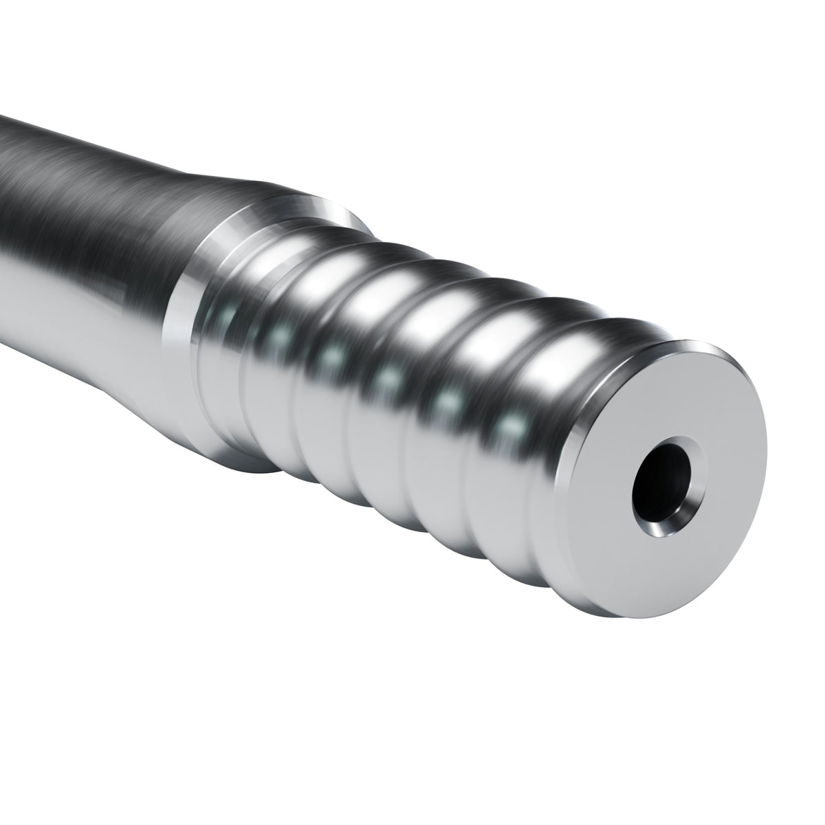 Rockmore R32 drifter rod, R38 drill end on 39 mm round (render)
