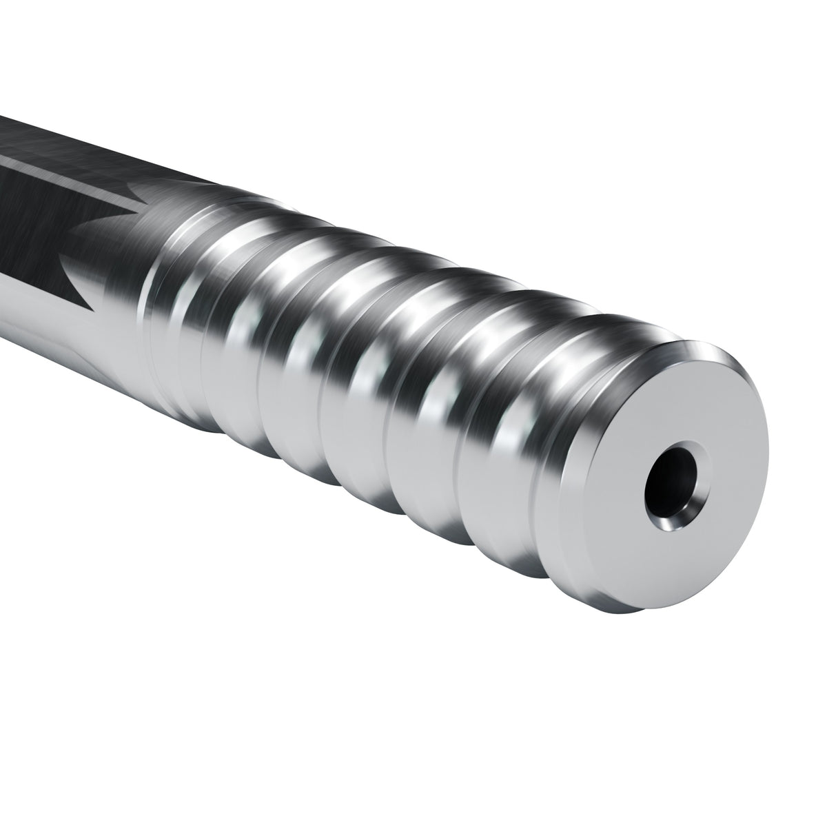 Rockmore R32 drifter rod, T38 drill end on 35 mm hex (render)