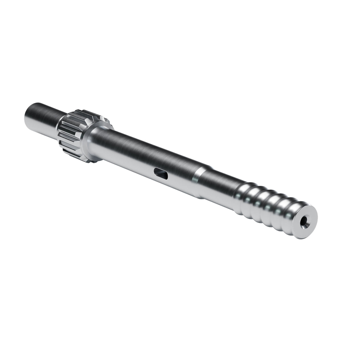 Rockmore shank adapter for Doofor DF 528, 530L, 530S, 538L, 538S drifters, 16 splines, male R32, 425 mm (render)