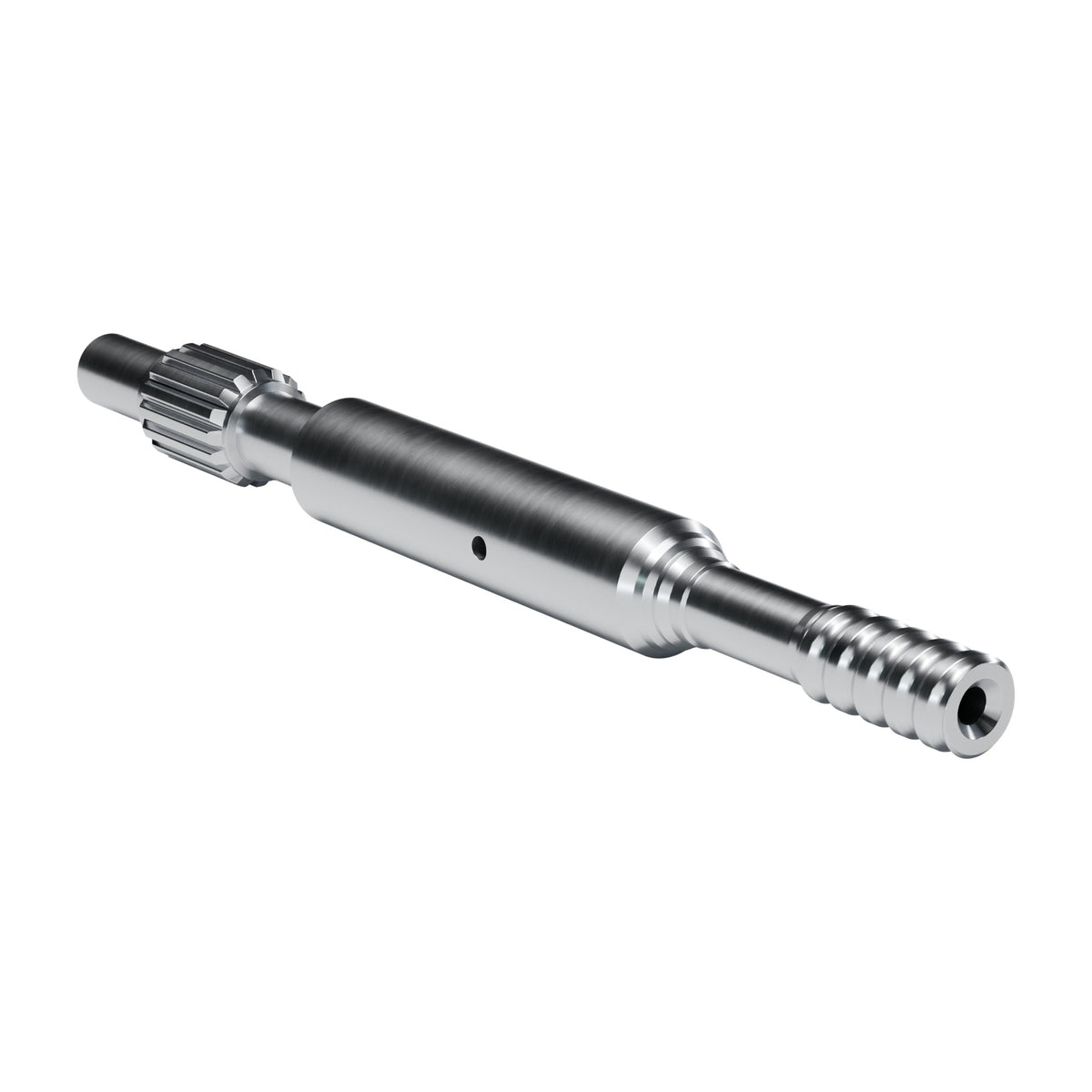 Rockmore shank adapter for Doofor DF 540L drifters, 16 splines, male T38, 580 mm (render)