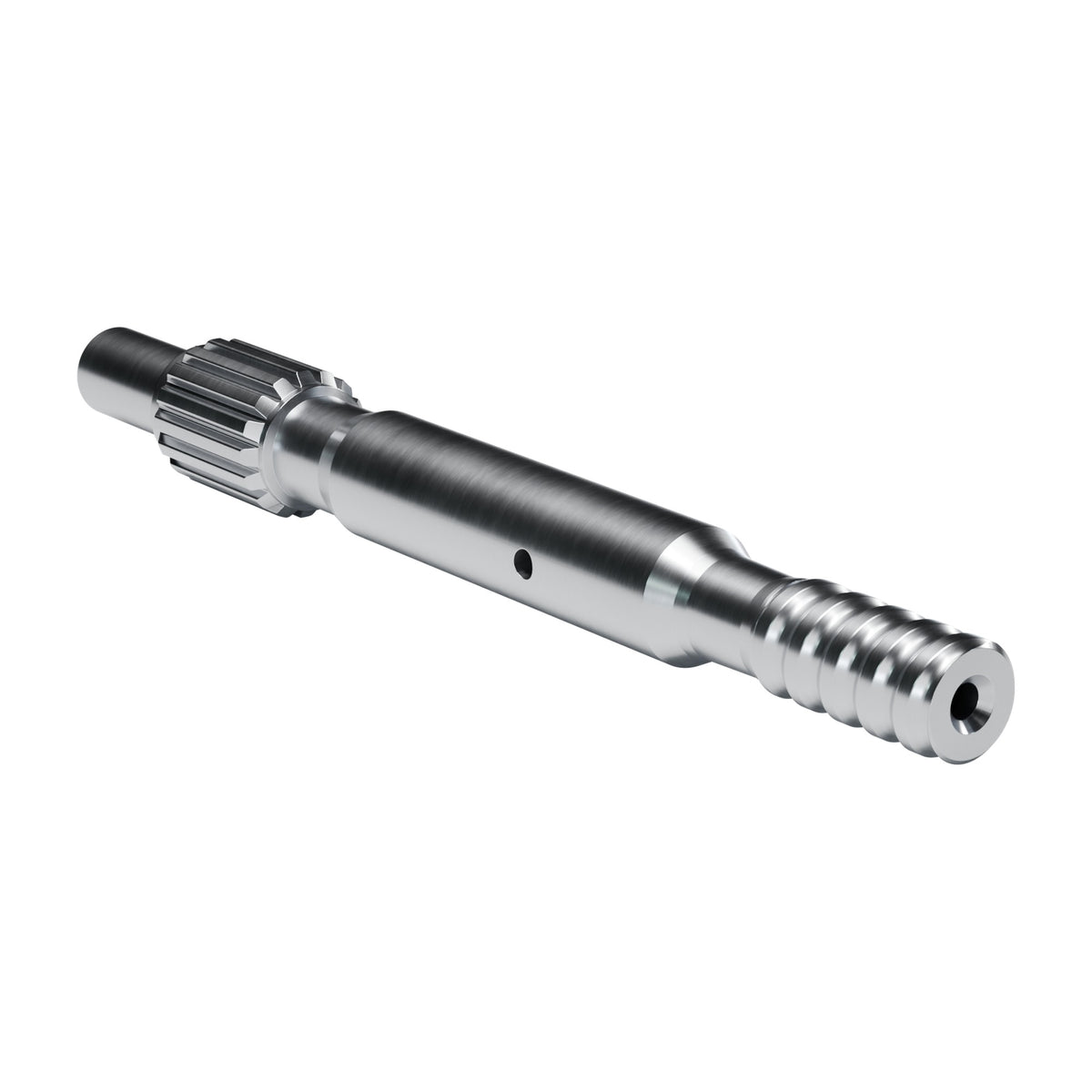 Rockmore shank adapter for Doofor DF 540L, 550, 560L BLT drifters, 16 splines, male T38, 465 mm (render)