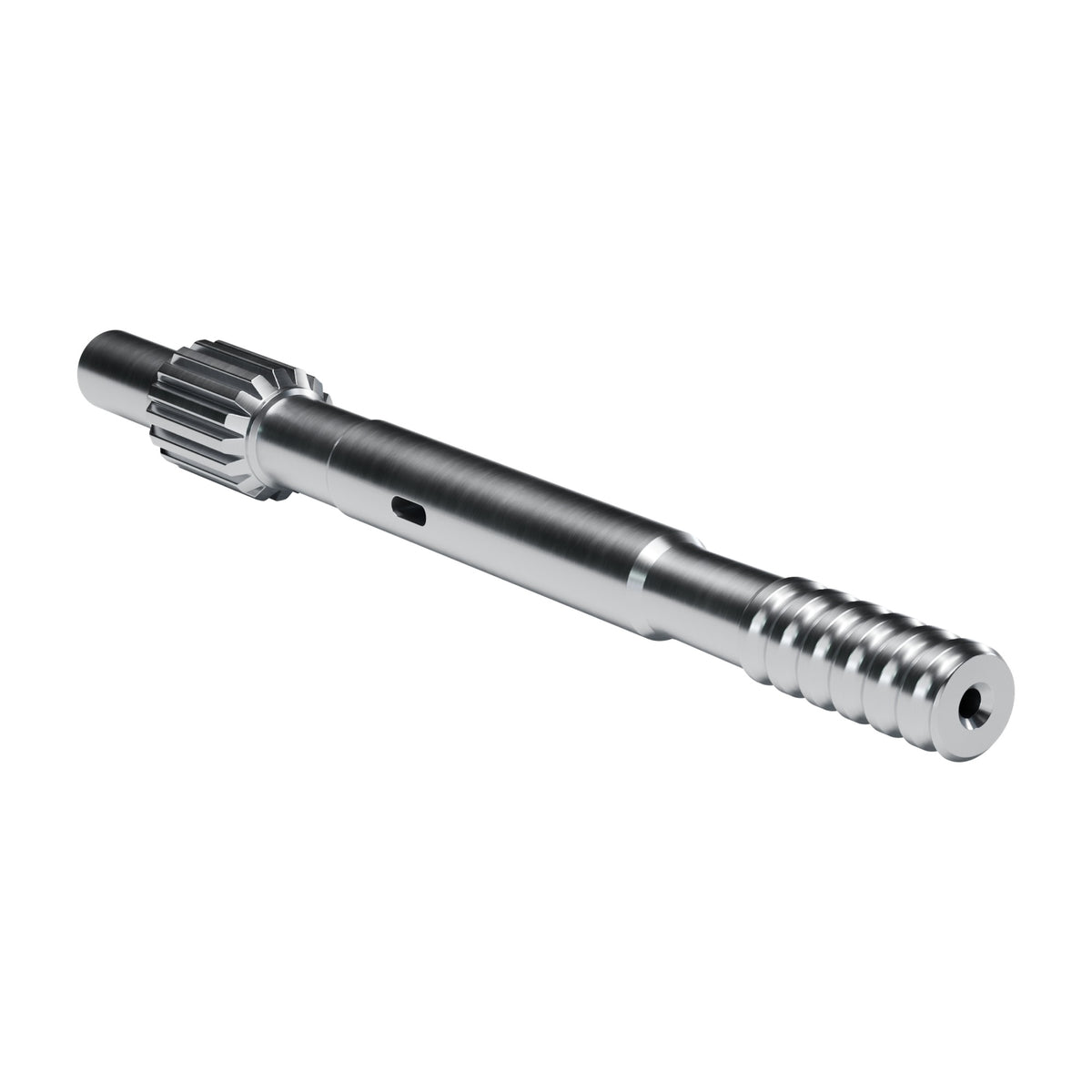Rockmore shank adapter for Doofor DF 545, 550 drifters, 16 splines, male T38, 515 mm (render)