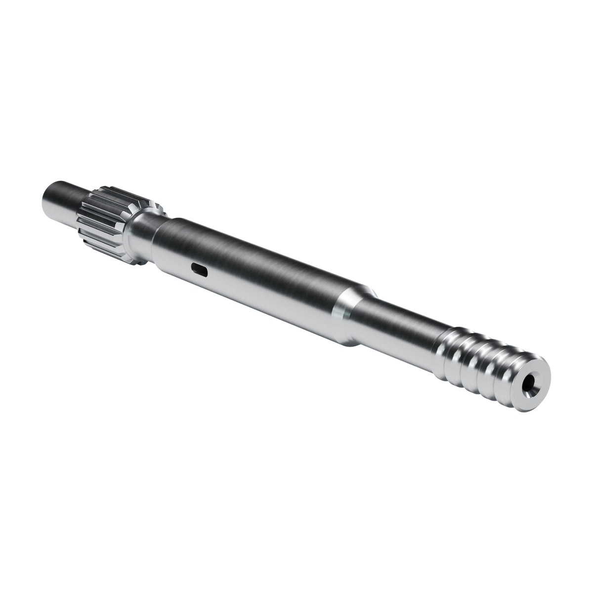 Rockmore shank adapter for Doofor DF 545HD, 560L drifters, 16 splines, male T38, 570 mm (render)