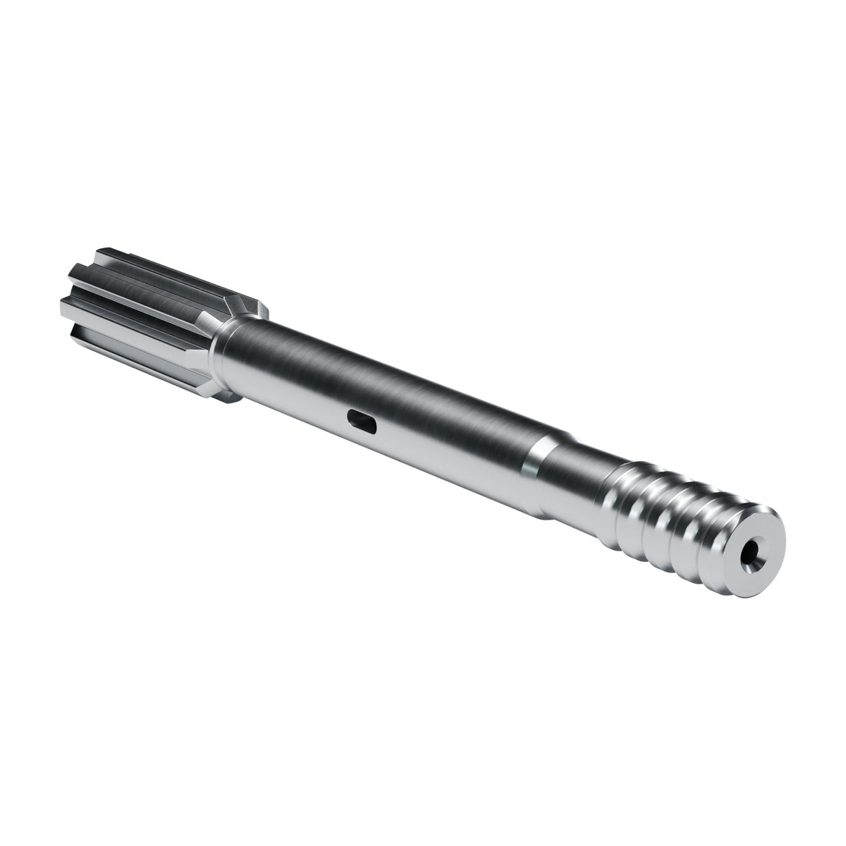 Rockmore shank adapter for Epiroc COP MD20 drifters, 8 splines, male T38, 470 mm (render)