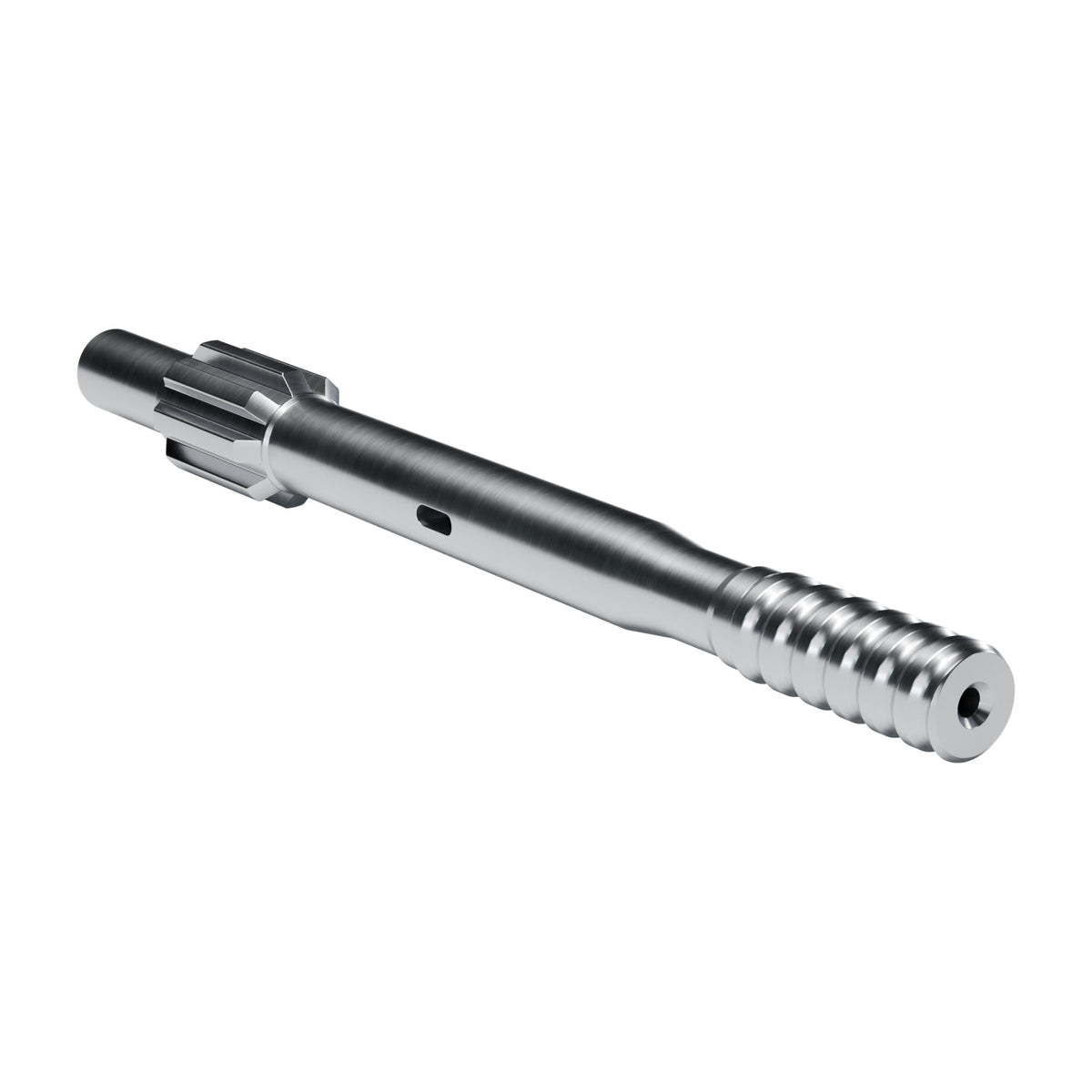 Rockmore shank adapter for Epiroc COP 1036, 1038, 1238 drifters, 8 splines, male T38, 500 mm (render)
