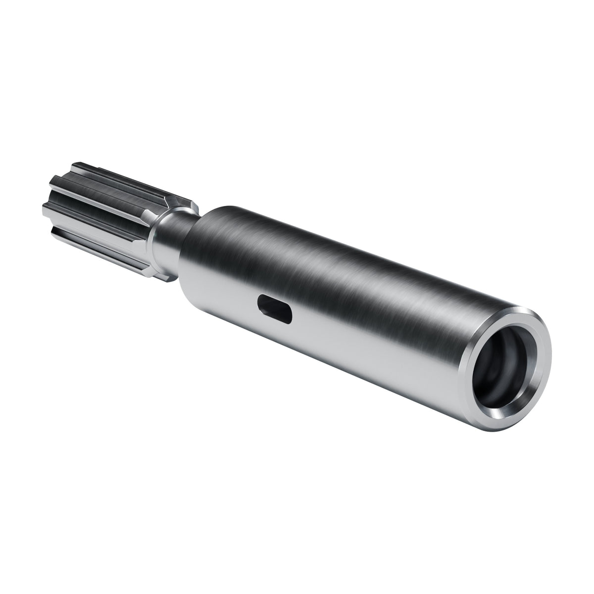 Rockmore shank adapter for Epiroc COP 1132, RR11 drifters, 8 splines, female R32, 280 mm (render)