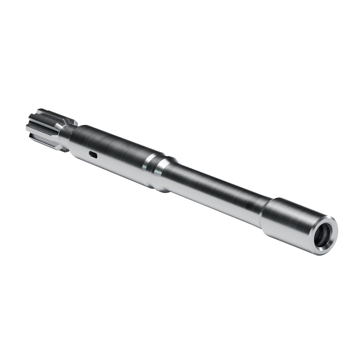 Rockmore shank adapter for Epiroc COP 1440, 1550, 1838 drifters, 8 splines, female R32, 640 mm (render)