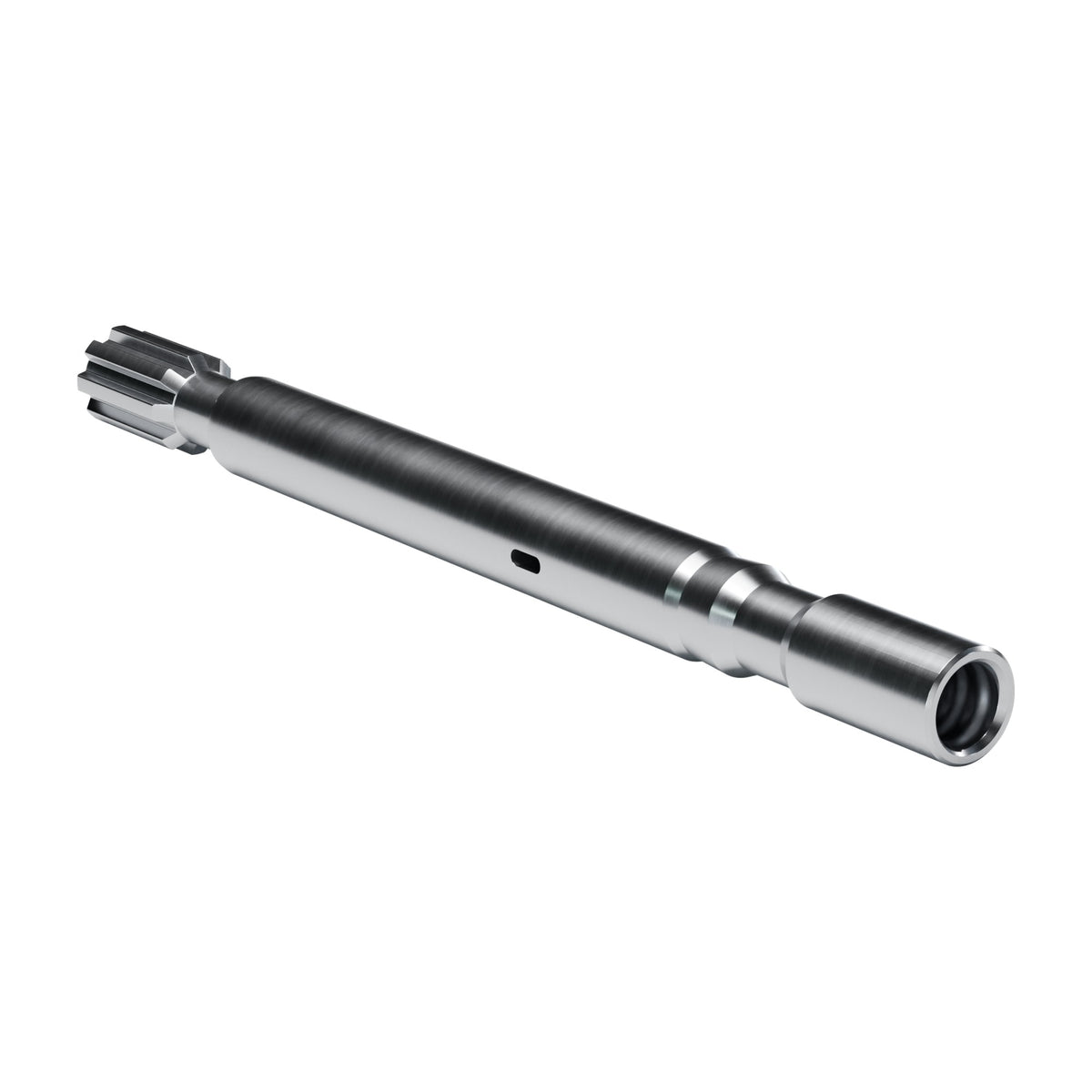 Rockmore shank adapter for Epiroc COP 1440, 1550, 1838 drifters, 8 splines, female R38, 650 mm (render)