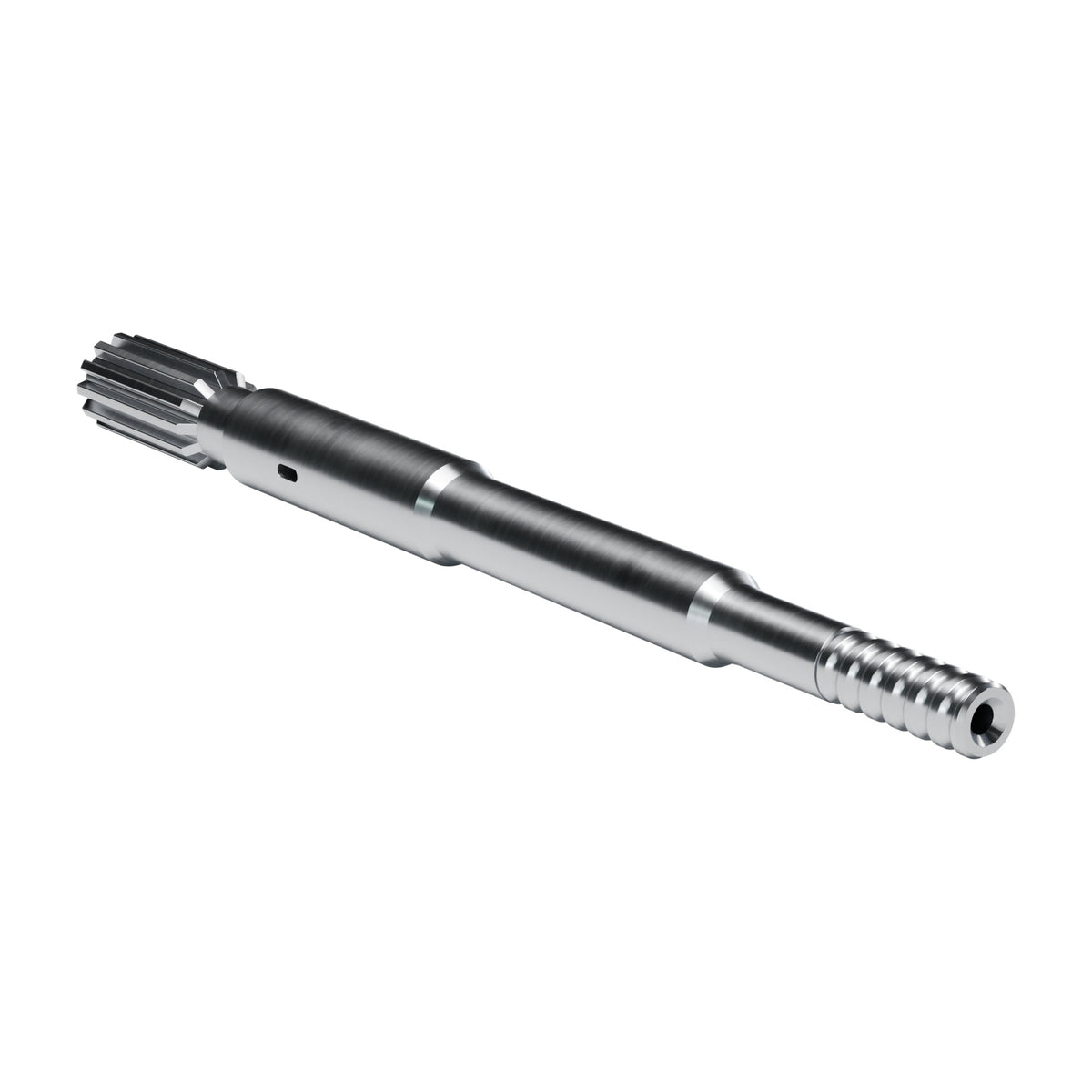Rockmore shank adapter for Epiroc COP 2160, 2560 drifters, 12 splines, male T38, 770 mm (render)