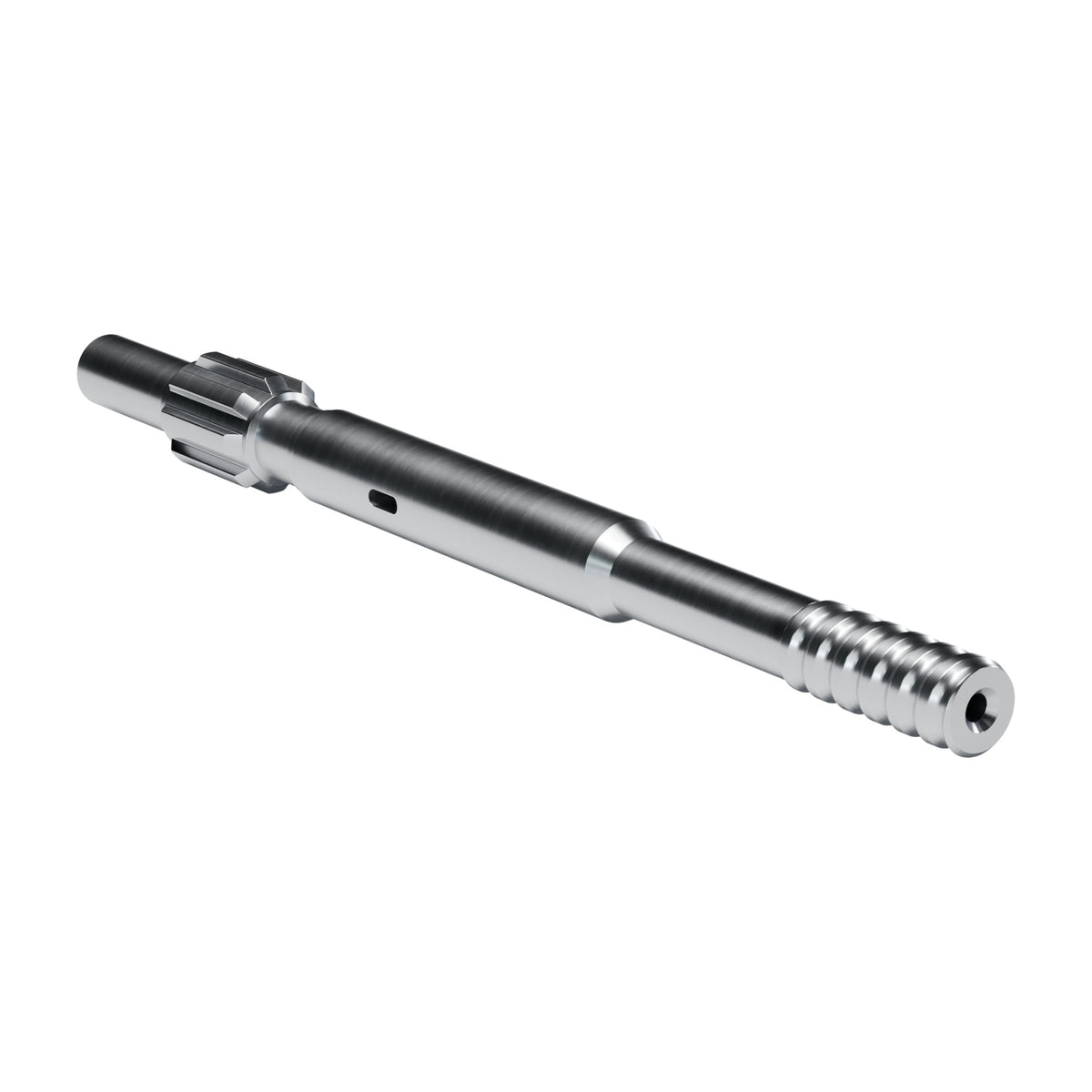 Rockmore shank adapter for Furukawa HD 609 (STD) drifters, 8 splines, male T38, 620 mm (render)