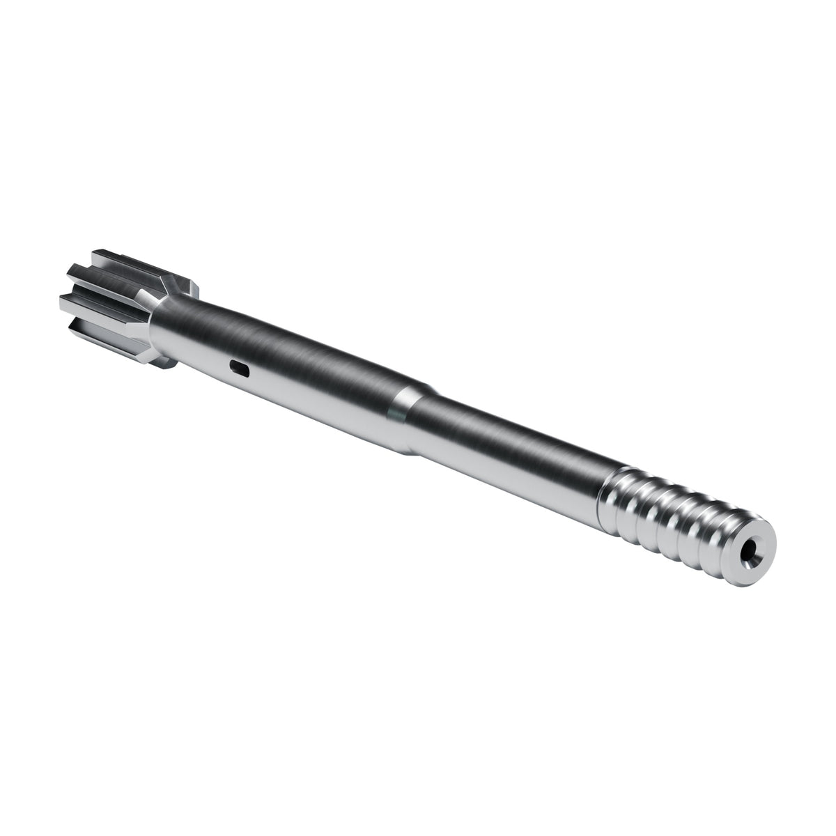 Rockmore shank adapter for Furukawa HD 709 (STD) drifters, 8 splines, male T38, 620 mm (render)