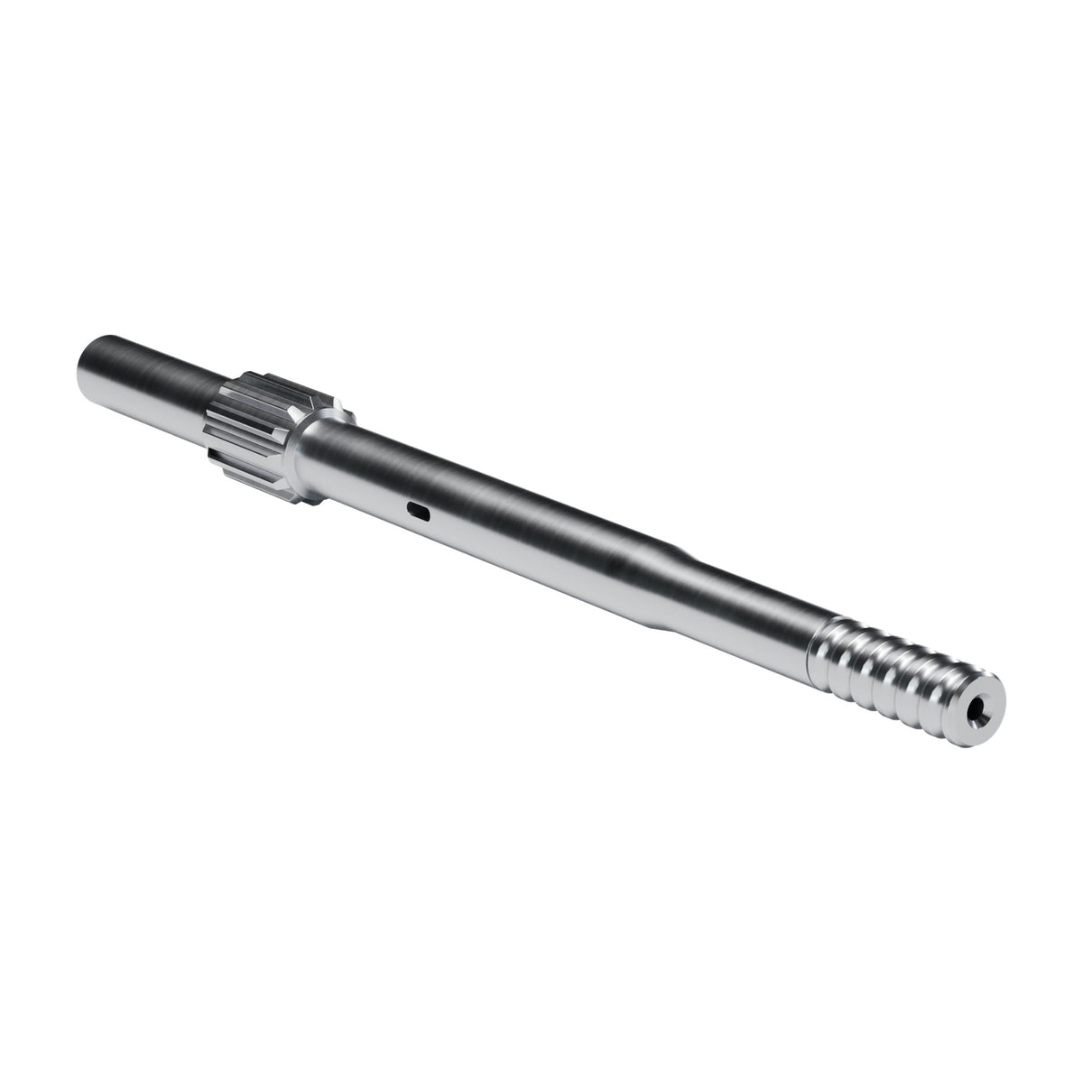 Rockmore shank adapter for Gardner Denver-Reedrill-Caterpillar HPR 4519 drifters, 12 splines, male T38, 770 mm (render)