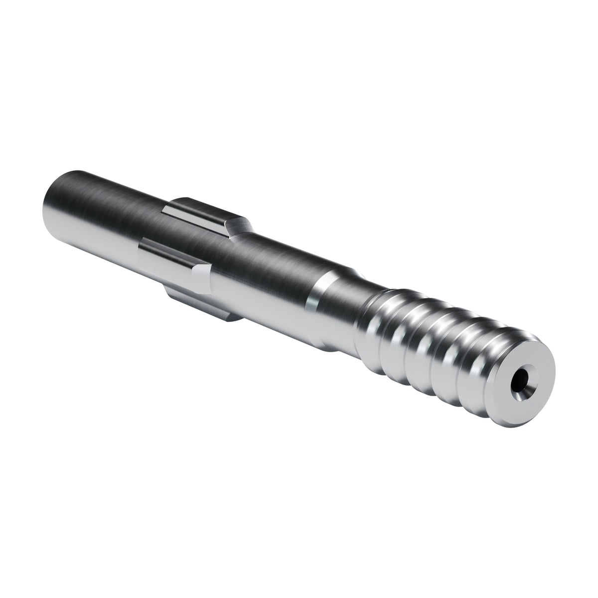 Rockmore shank adapter for Ingersoll Rand YD 90 M drifters, 4 lugs, male T38, 330 mm (render)