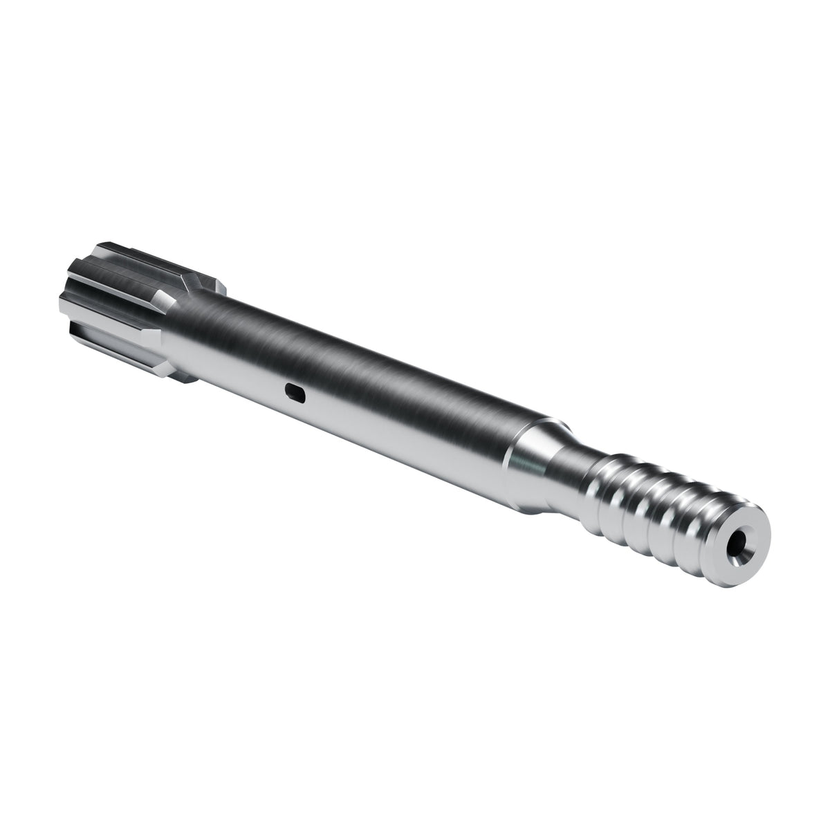 Rockmore shank adapter for Montabert HC 95, 95SA drifters, 8 splines, male T38, 500 mm (render)