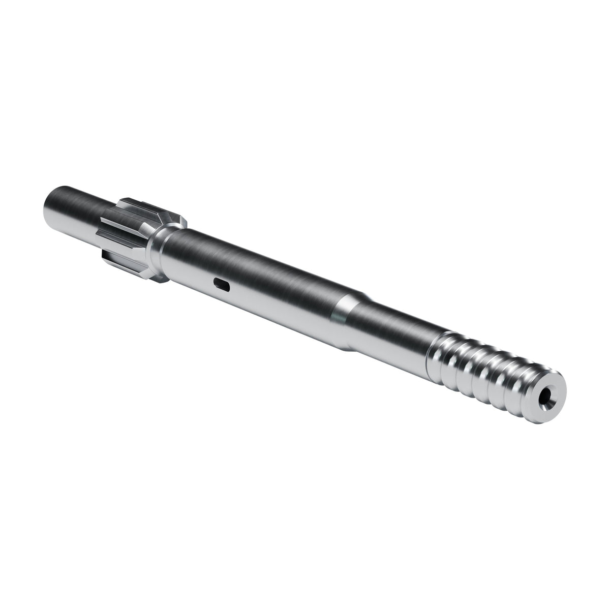 Rockmore shank adapter for Sandvik HL 600-45, 600 S-45 drifters, 8 splines, male T38, 600 mm (render)