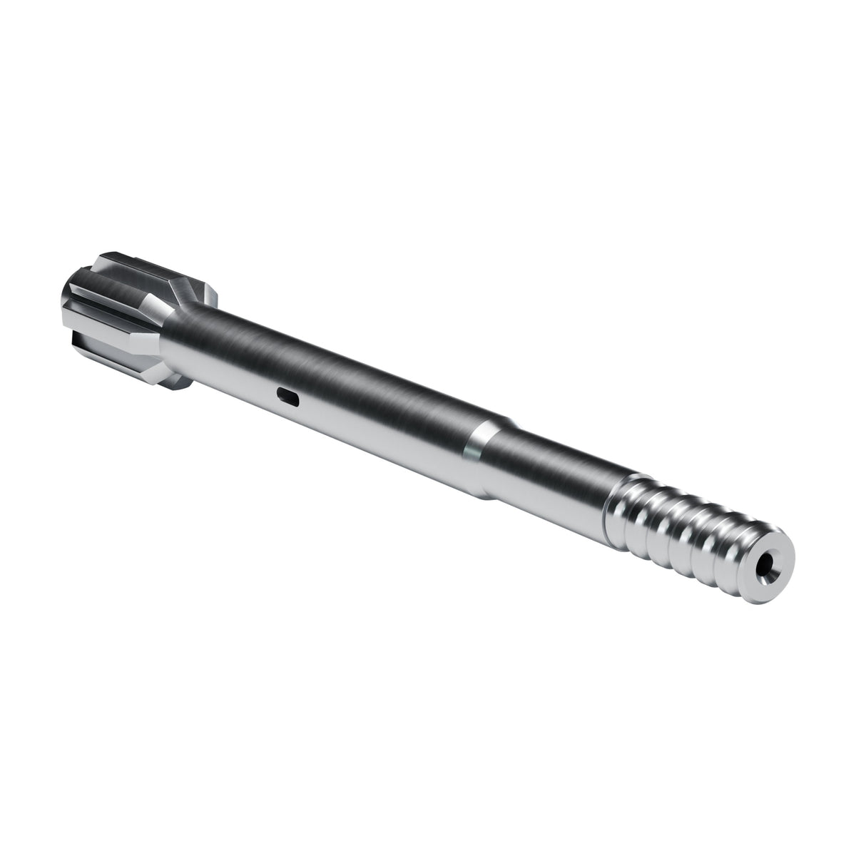 Rockmore shank adapter for Sandvik HL 650-45, 700-45, 700 T-45, 710-45, 800 T-45, 810 T-45 drifters, 8 splines, male T38, 600 mm (render)